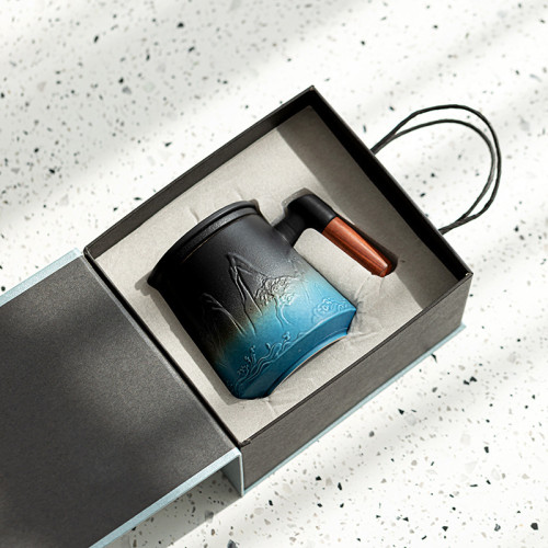 Welcome pine mug ceramic tea cup with lid water cup cup office & tea mug large capacity