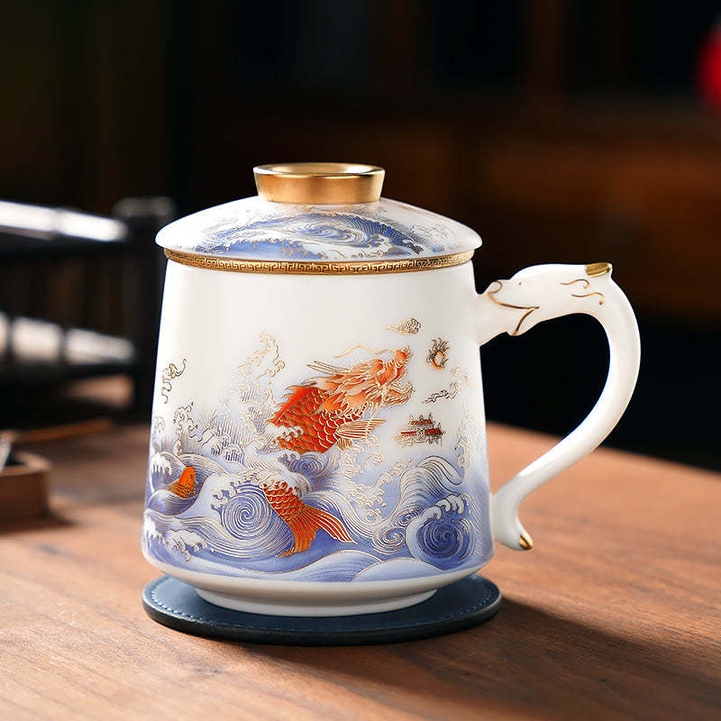 Carp Leaping Coffee & Tea Mug