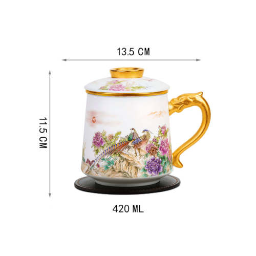 Pheasant & Flower Coffee & Tea Mug