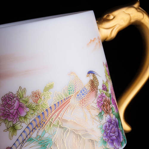 Pheasant & Flower Coffee & Tea Mug