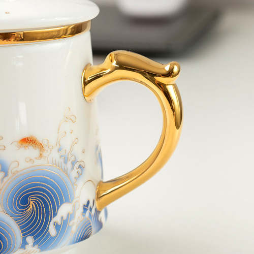 Golden Waves & Kio Coffee & Tea Mug