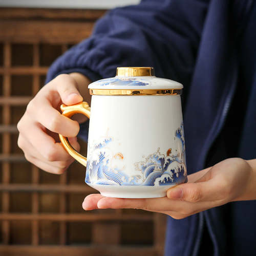 Golden Waves & Kio Coffee & Tea Mug