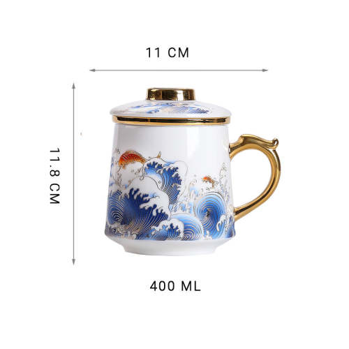 Golden Waves & Kio Coffee & Tea Mug