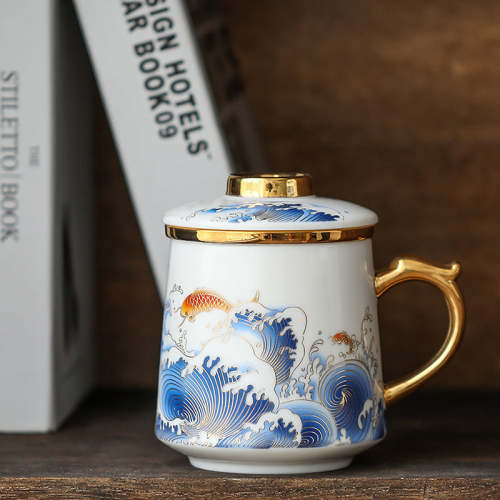 Golden Waves & Kio Coffee & Tea Mug