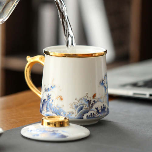 Golden Waves & Kio Coffee & Tea Mug