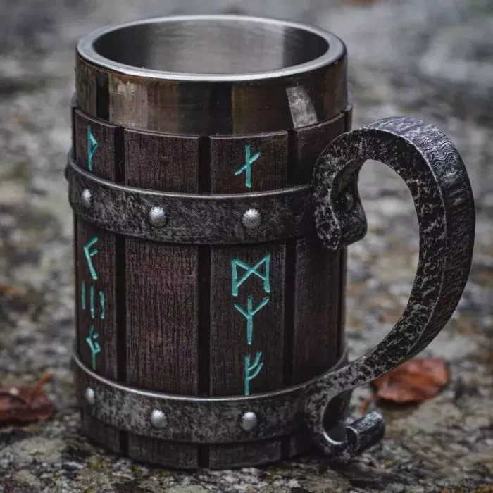 Nordic Viking Handmade Rune Mug（650ml）