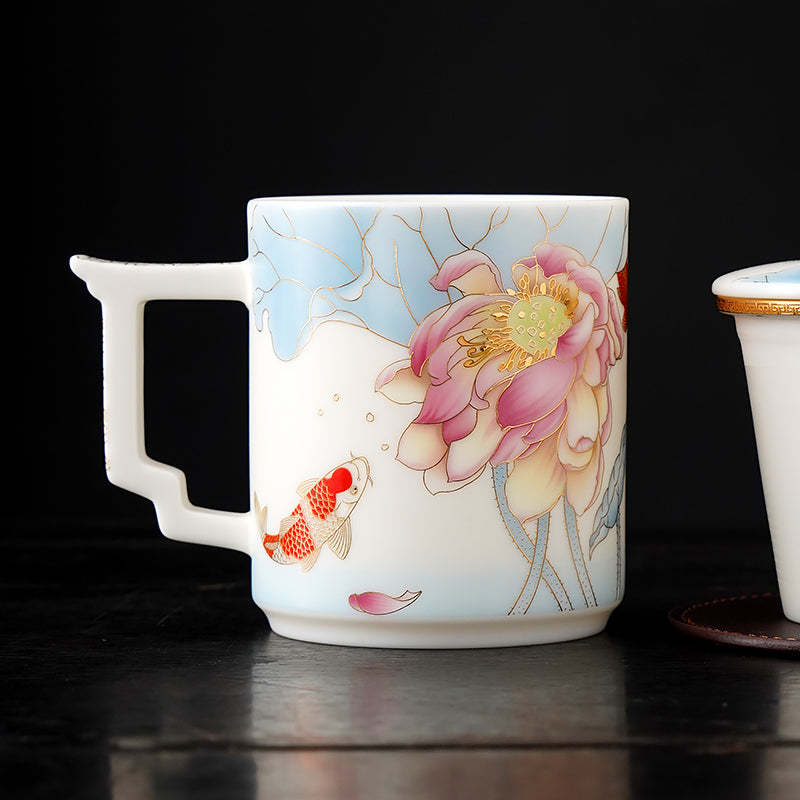 Carp & Lotus Coffee & Tea Mug