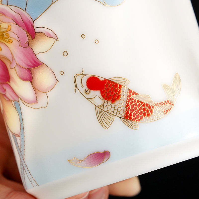 Carp & Lotus Coffee & Tea Mug