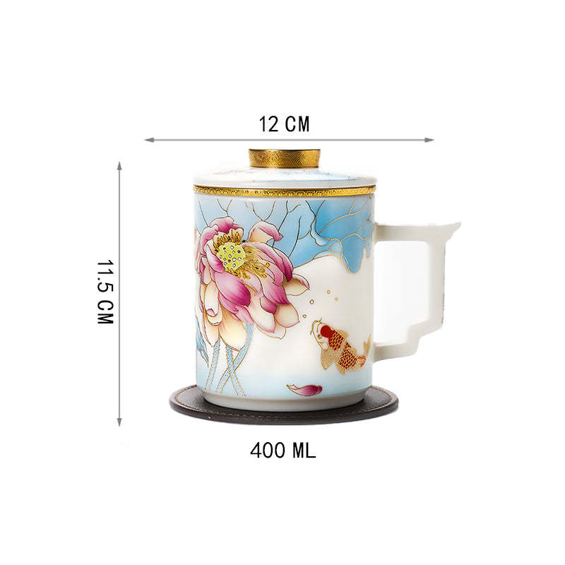 Carp & Lotus Coffee & Tea Mug