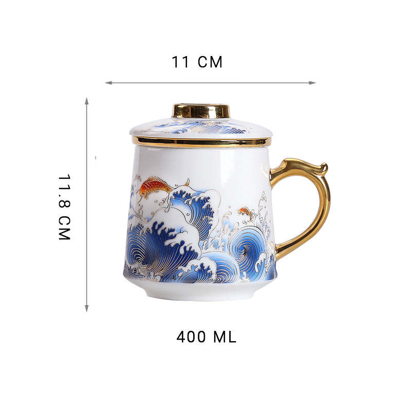 Golden Waves & Kio Coffee & Tea Mug